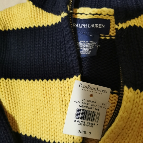 Ralph Lauren zip up sweater size 3 - Picture 2 of 3